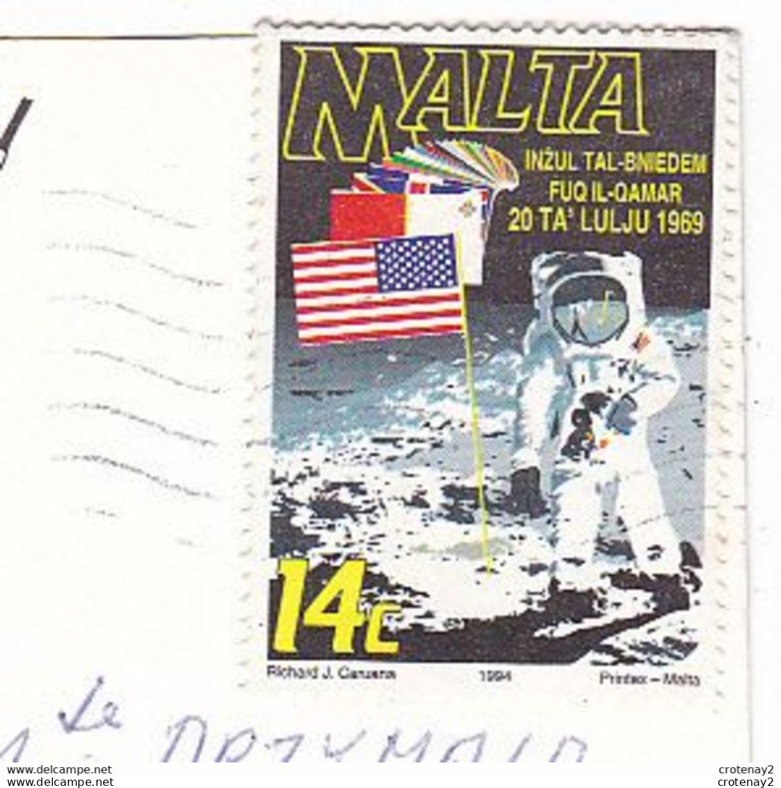 Malta Malte MDINA En 3 Vues En 1995 Attelage Cheval VOIR Timbre Homme Sur La Lune - Malte