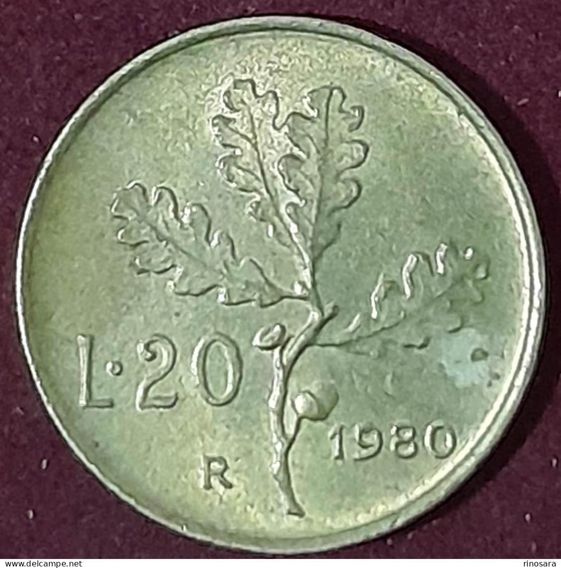 Errore Di Conio 20 Lire 1980 Repubblica Italiana - 20 Liras