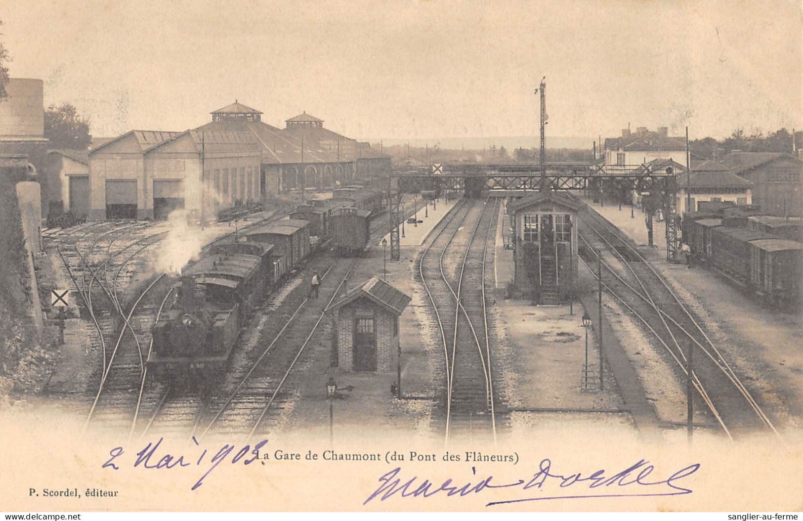 CPA 52 LA GARE DE CHAUMONT / DU PONT DES FLANEURS - Chaumont