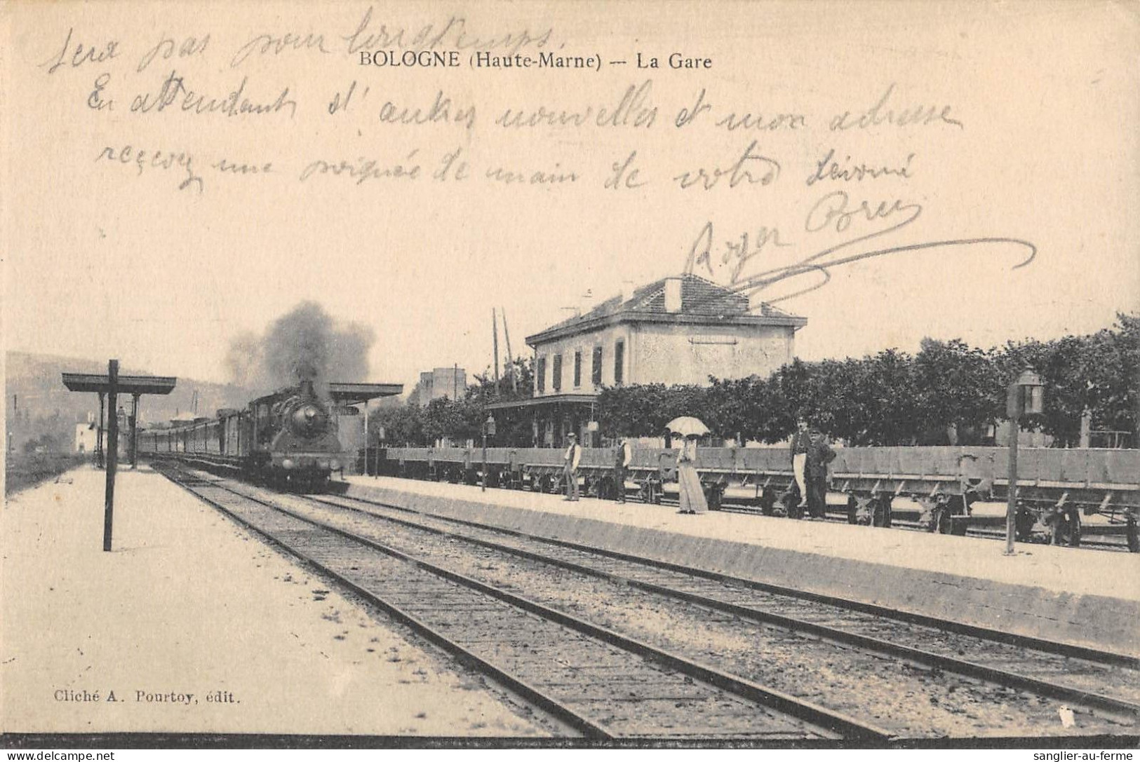 CPA 52 BOLOGNE / LA GARE / TRAIN - Autres & Non Classés