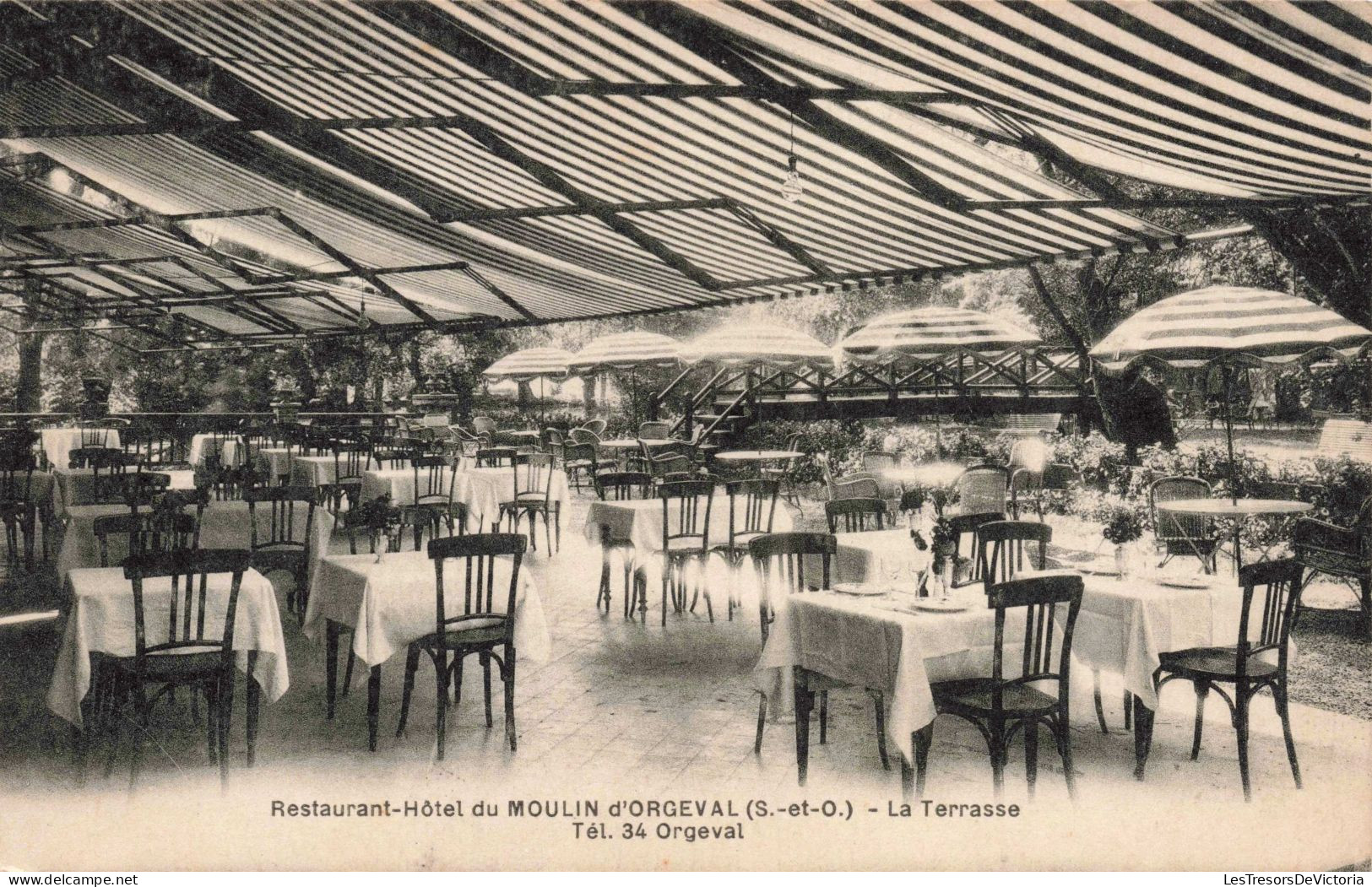 FRANCE - Yvelines - Orgeval - Restaurant Hôtel Du Moulin - La Terrasse - Carte Postale Ancienne - Orgeval