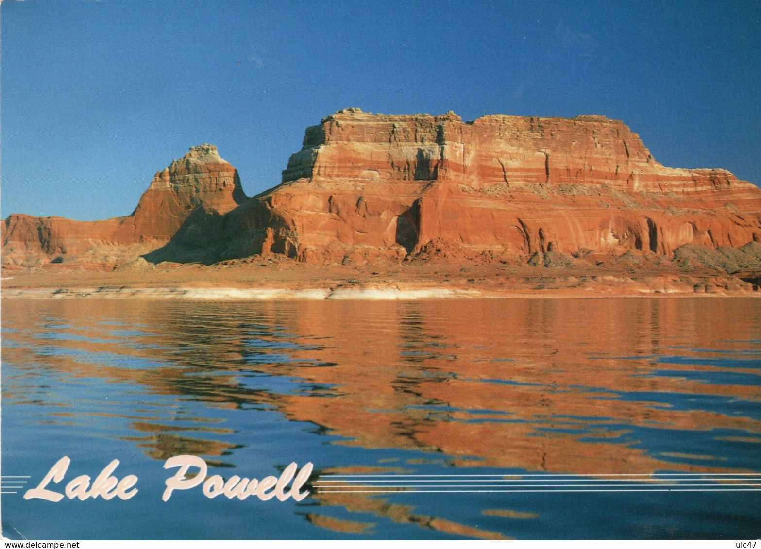 - A COLORFUL BUTTE VIEWED FROM PADRE BAY LAKE POWELL. ARIZINA. - Scan Verso - - Lake Powell