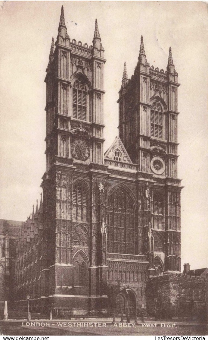 ROYAUME UNI - London - Westminster Abbey West Front - Animé - Carte Postale Ancienne - Westminster Abbey