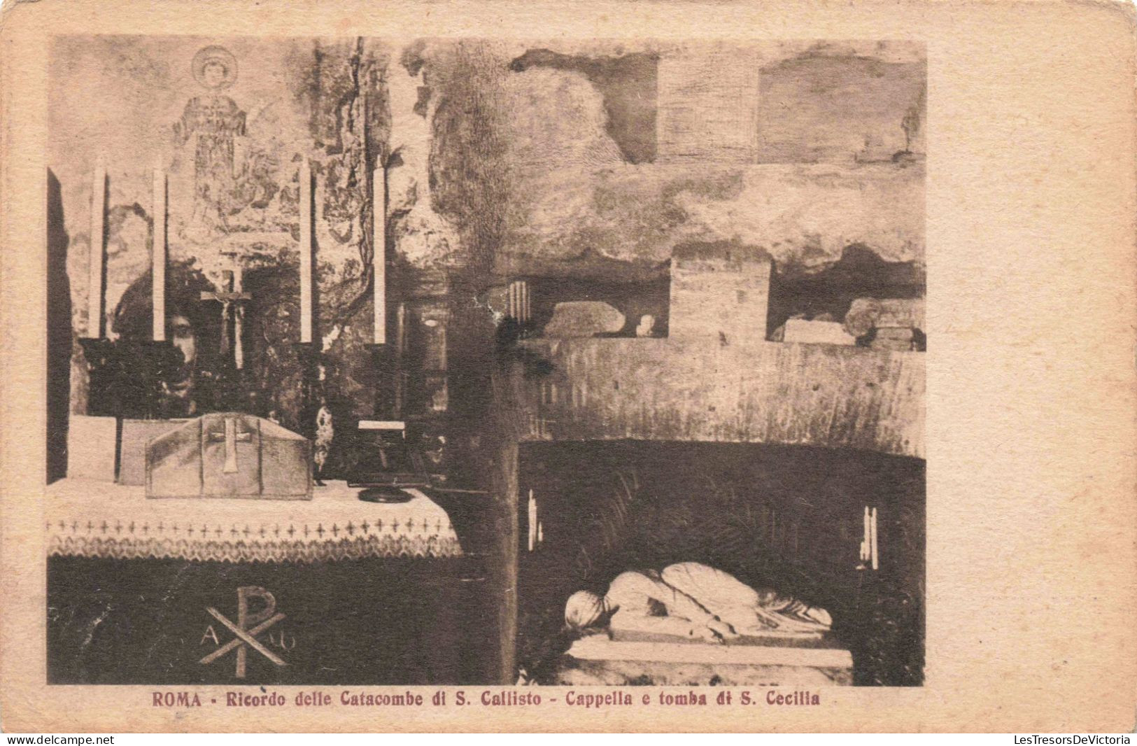 ITALIE - Roma - Ricordo Delle Catacombe Di S Callisto - Capella E Tomba Di S Cecilla - Carte Postale Ancienne - Altri Monumenti, Edifici