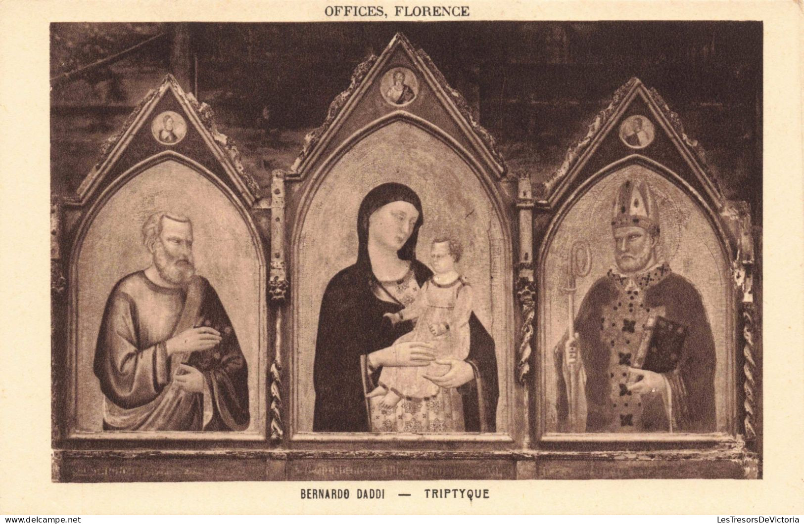 RELIGION - Christianisme - Bernardo Daddi - Triptyque - Carte Postale Ancienne - Luoghi Santi