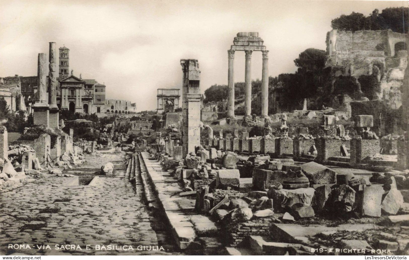 ITALIE - Roma - Via Sacra E Basilica Giula - Carte Postale Ancienne - Other Monuments & Buildings