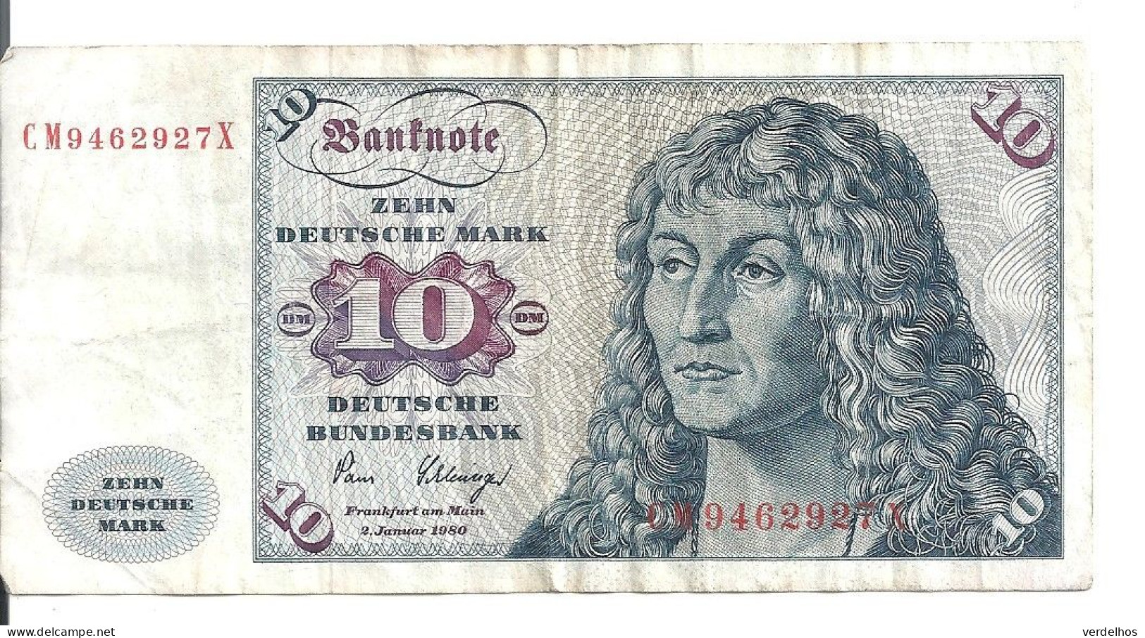 ALLEMAGNE 10 DEUTSCHE MARK 1980 VF P 31 D - 10 Deutsche Mark