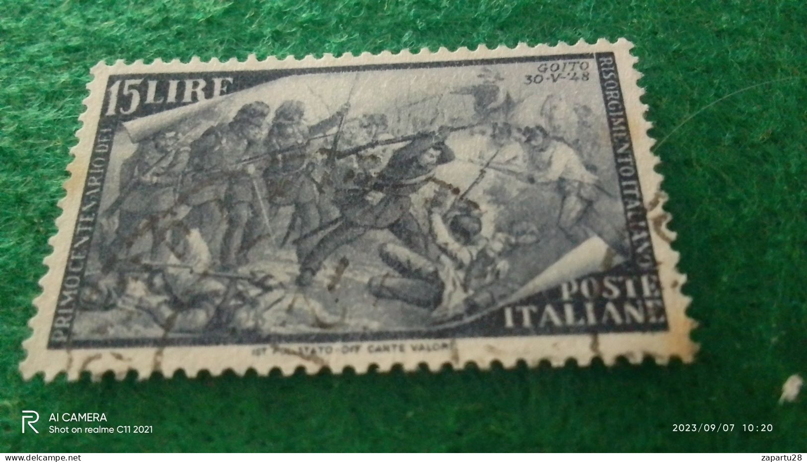 ıTALYA-1944-1946    15 LİRE      USED - Luchtpost