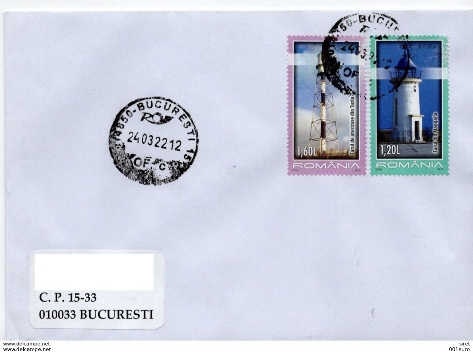 ROMANIA : LIGHTHOUSES On Cover Circulated As Domestic Letter Item N° #1482912824 - Registered Shipping! - Brieven En Documenten