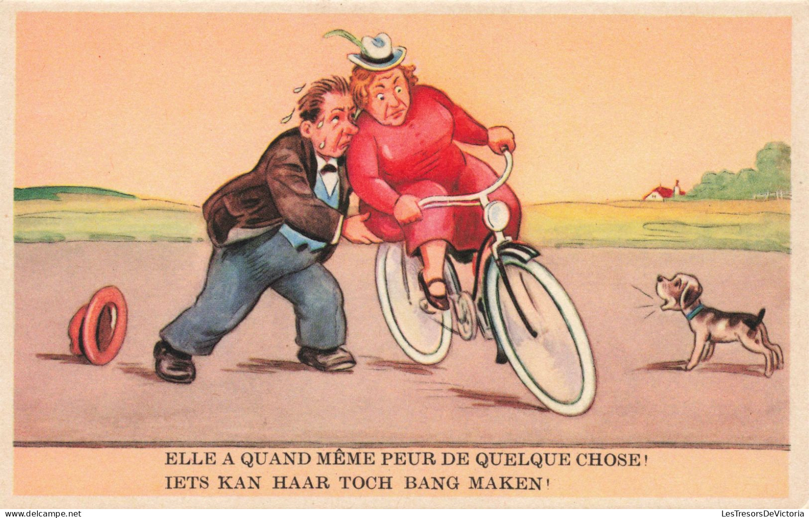 HUMOUR - Elle A Quand M^me Peur De Quelque Chose - Carte Postale Ancienne - Humor