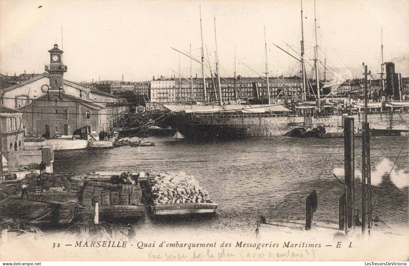 FRANCE - Marseille - Quai D'embarquement Des Messageries Maritimes - EL - Carte Postale Ancienne - Joliette, Zona Portuaria