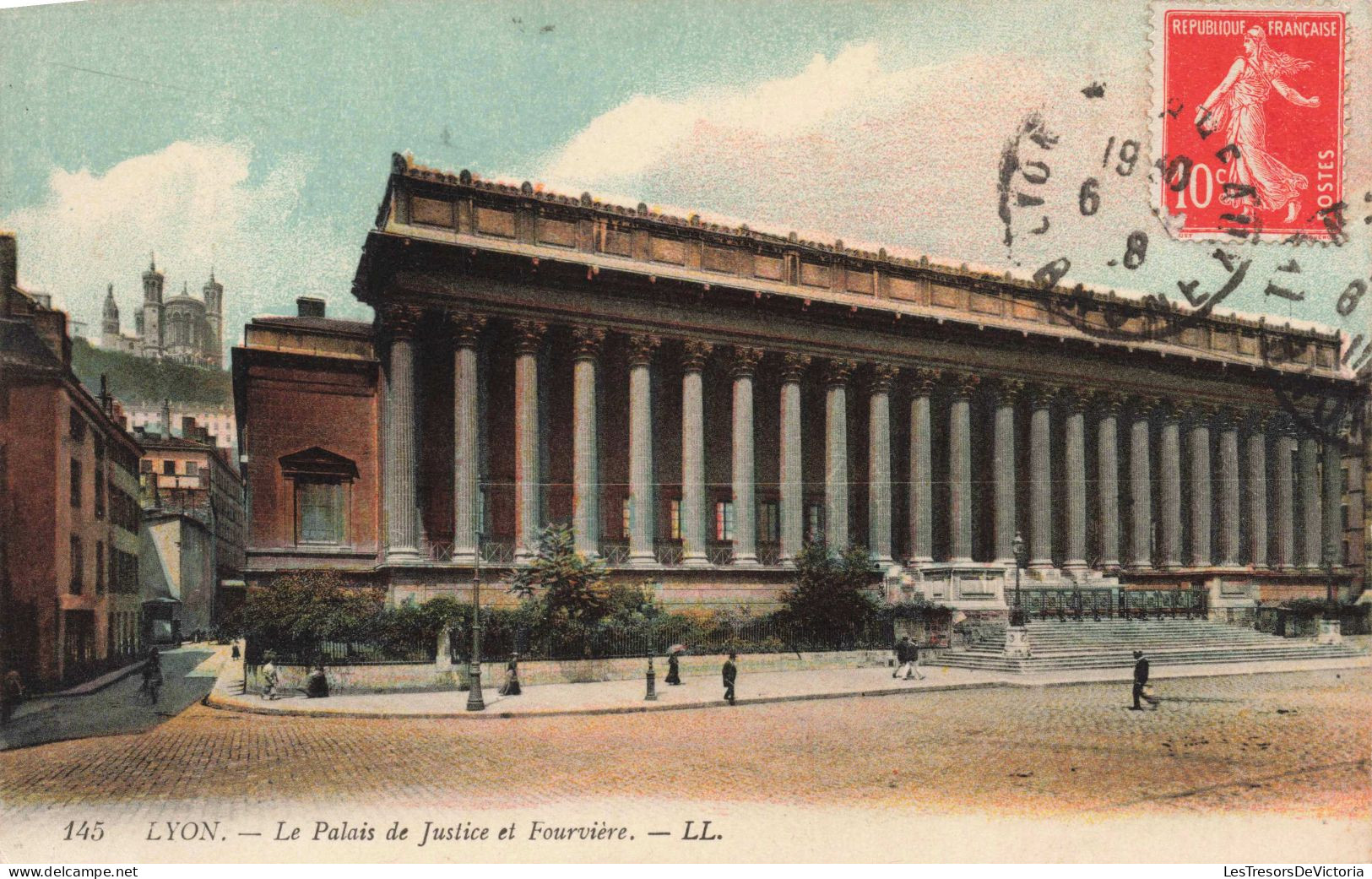 FRANCE - Lyon - Le Palais De Justice Et Fourvière - LL - Colorisé - Carte Postale Ancienne - Lyon 7