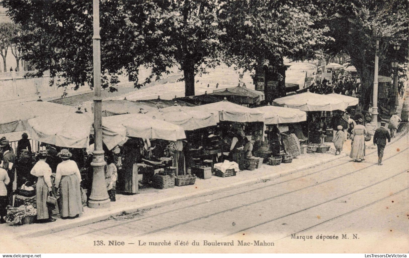 FRANCE - Nice - Le Marché D'été Du Boulevard Mac-Mahon - Animé - Carte Postale Ancienne - Places, Squares