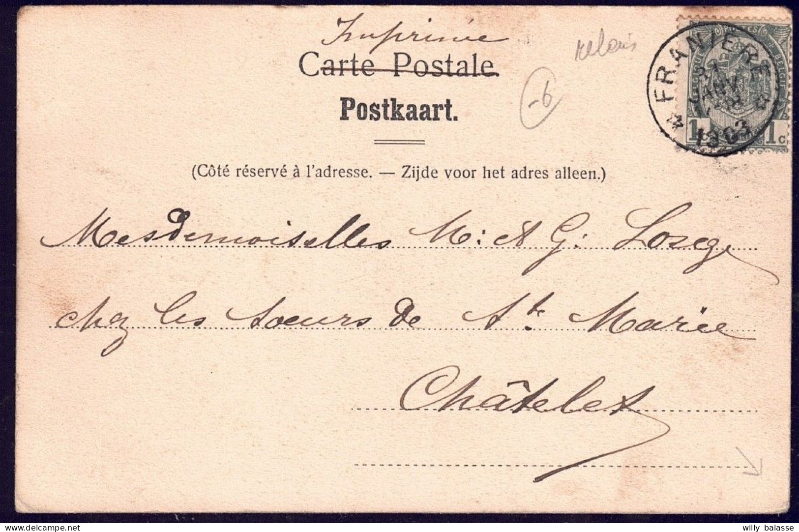 +++ CPA - FRANIERE - Château Et Maisons D'employés - Cachet Relais 1903  // - Floreffe