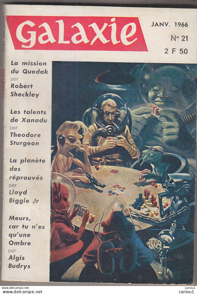 C1  GALAXIE # 21 1966 SHECKLEY Lloyd Biggle Jr. STURGEON Budrys DICKSON Finlay PORT INCLUS France - Opta