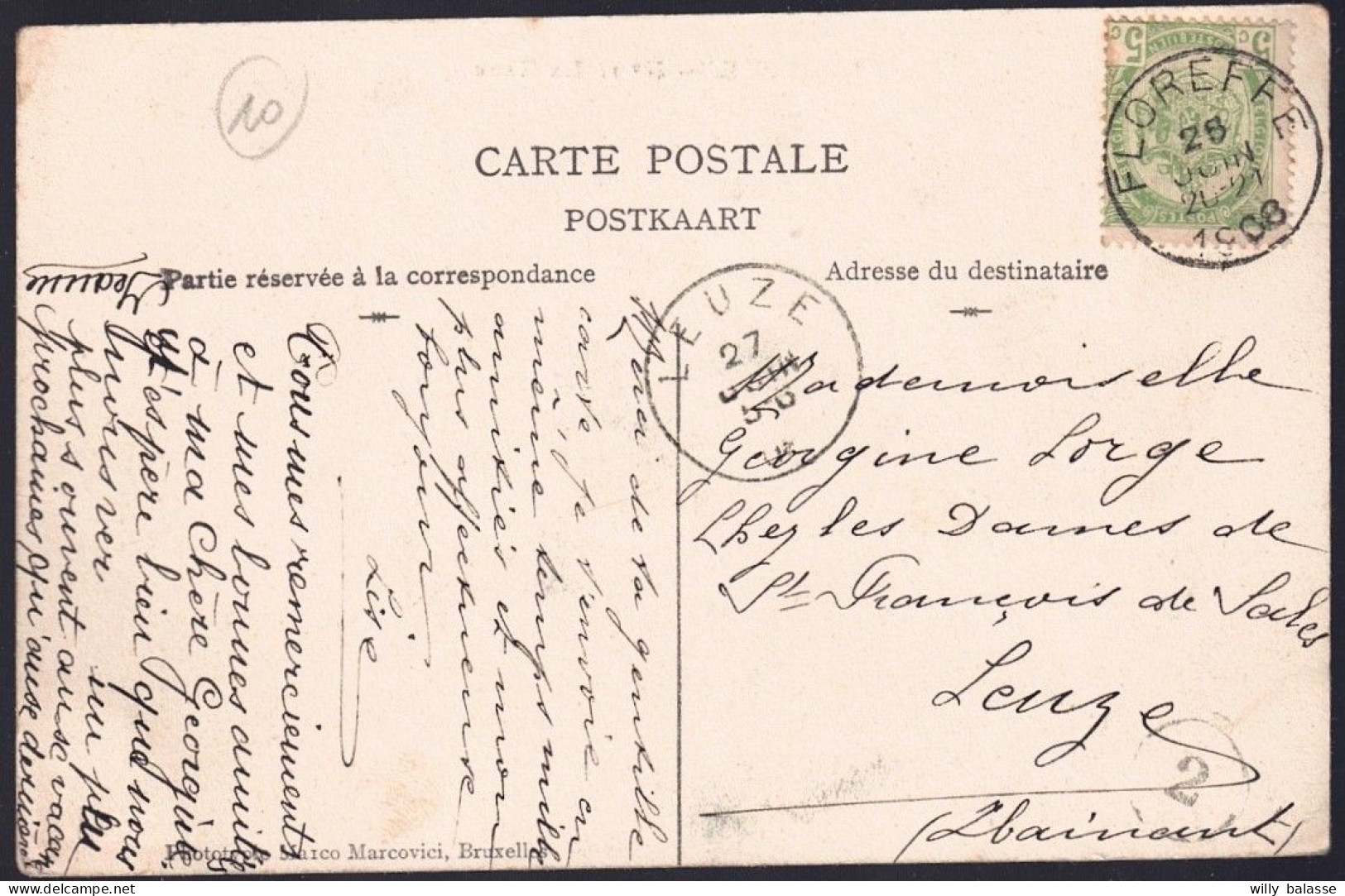 +++ CPA - FLOREFFE - La Gare - Carte Animée - 1908  // - Floreffe