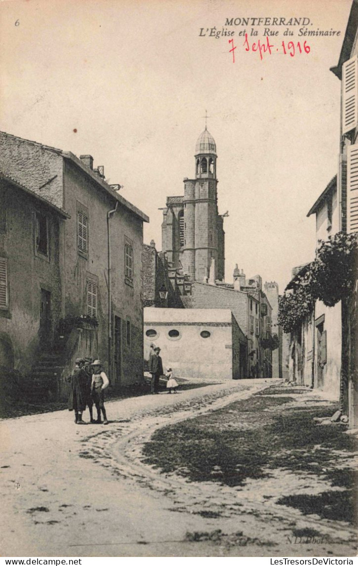 FRANCE - Carcassone - Montferrand - L'Eglise Et La Rue Du Séminaire - Carte Postale Ancienne - Carcassonne