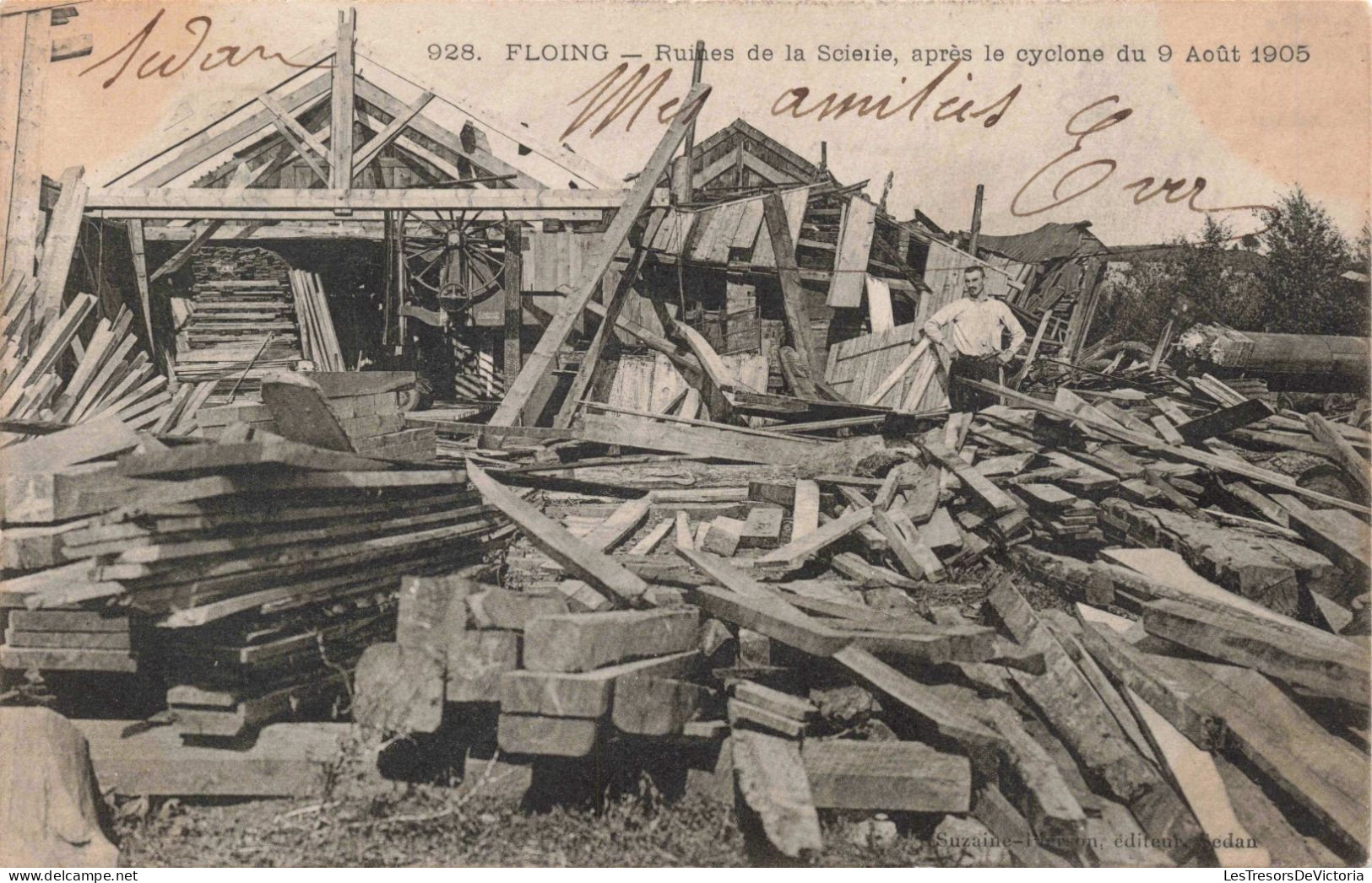 FRANCE - Sedan - Floing - Ruines De La Scierie Après Le Cyclone Du  9 Août 1905 - Carte Postale Ancienne - Sedan