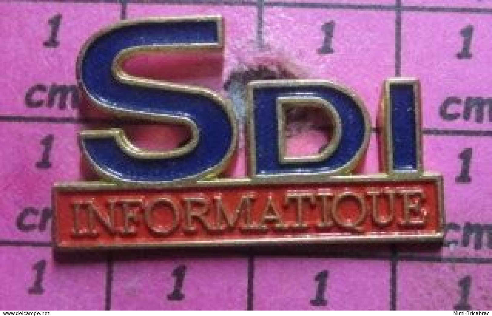 818B PIN'S PINS / Rare Et De Belle Qualité / THEME INFORMATIQUE : SDI INFORMATIQUE - Computers