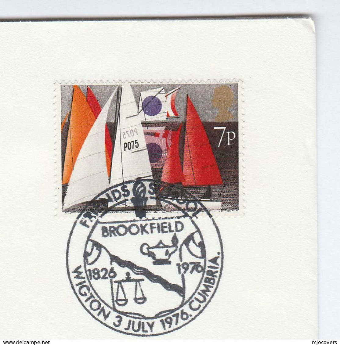 1975 OIL LAMP Brookfield QUAKERS Friends SCHOOL Cover ANNIV EVENT Wigton GB Stamps  Religion Energy - Aardolie