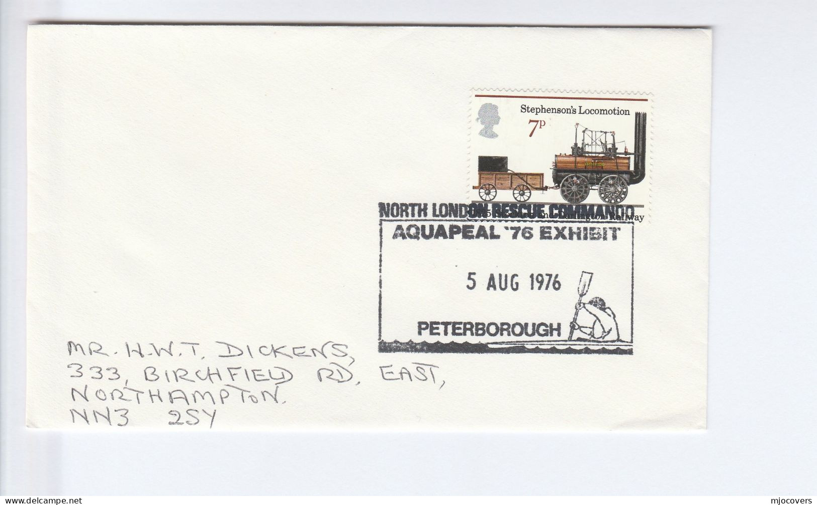 1976 CANOE RESCUE  Cover PETERBOROUGH Canoeing  EVENT GB Stamps - Canoa