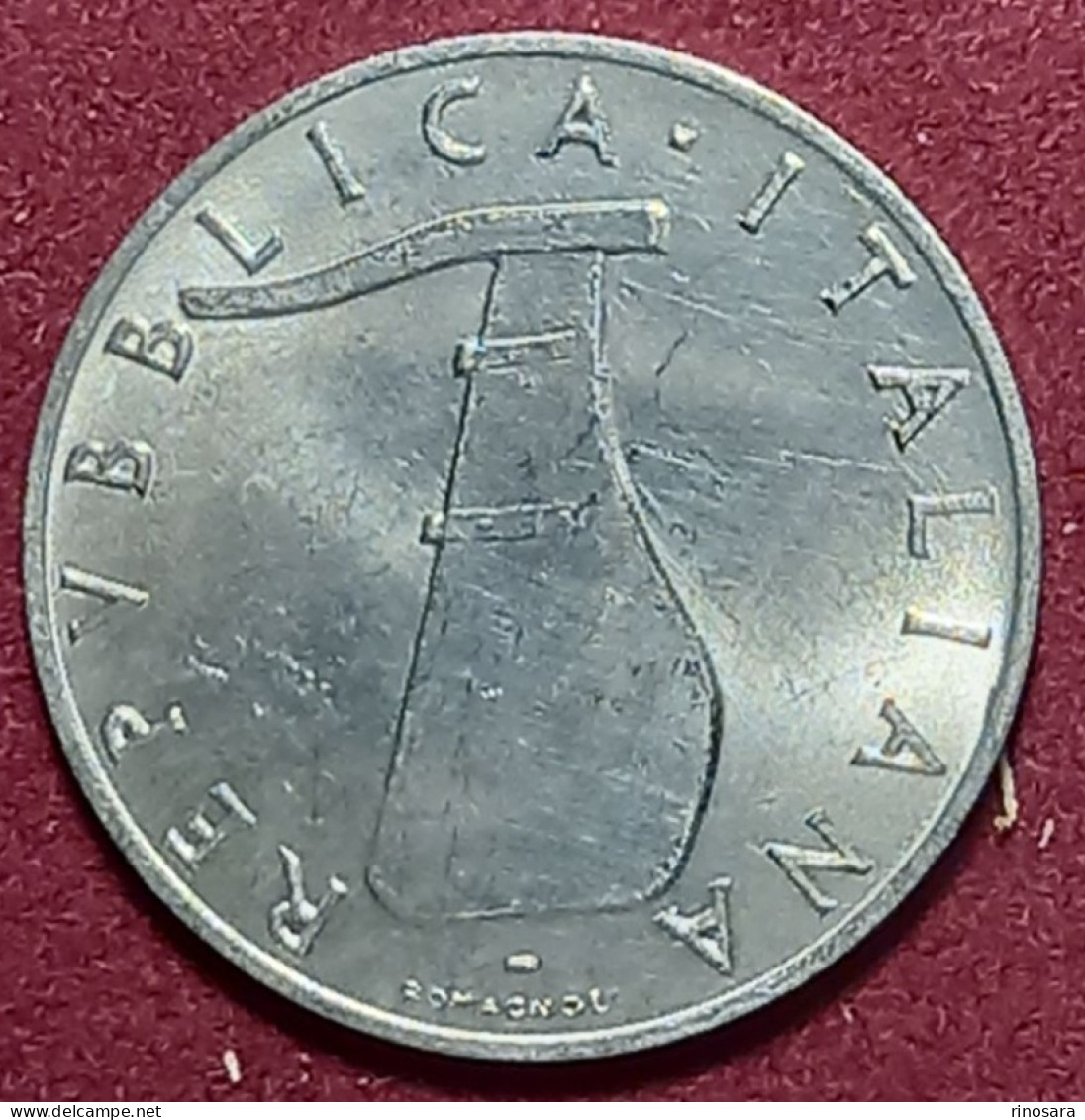 Variante Con Errore Di Conio 5 Lire 1954 Firma Distante Repubblica Italiana - Abarten Und Kuriositäten