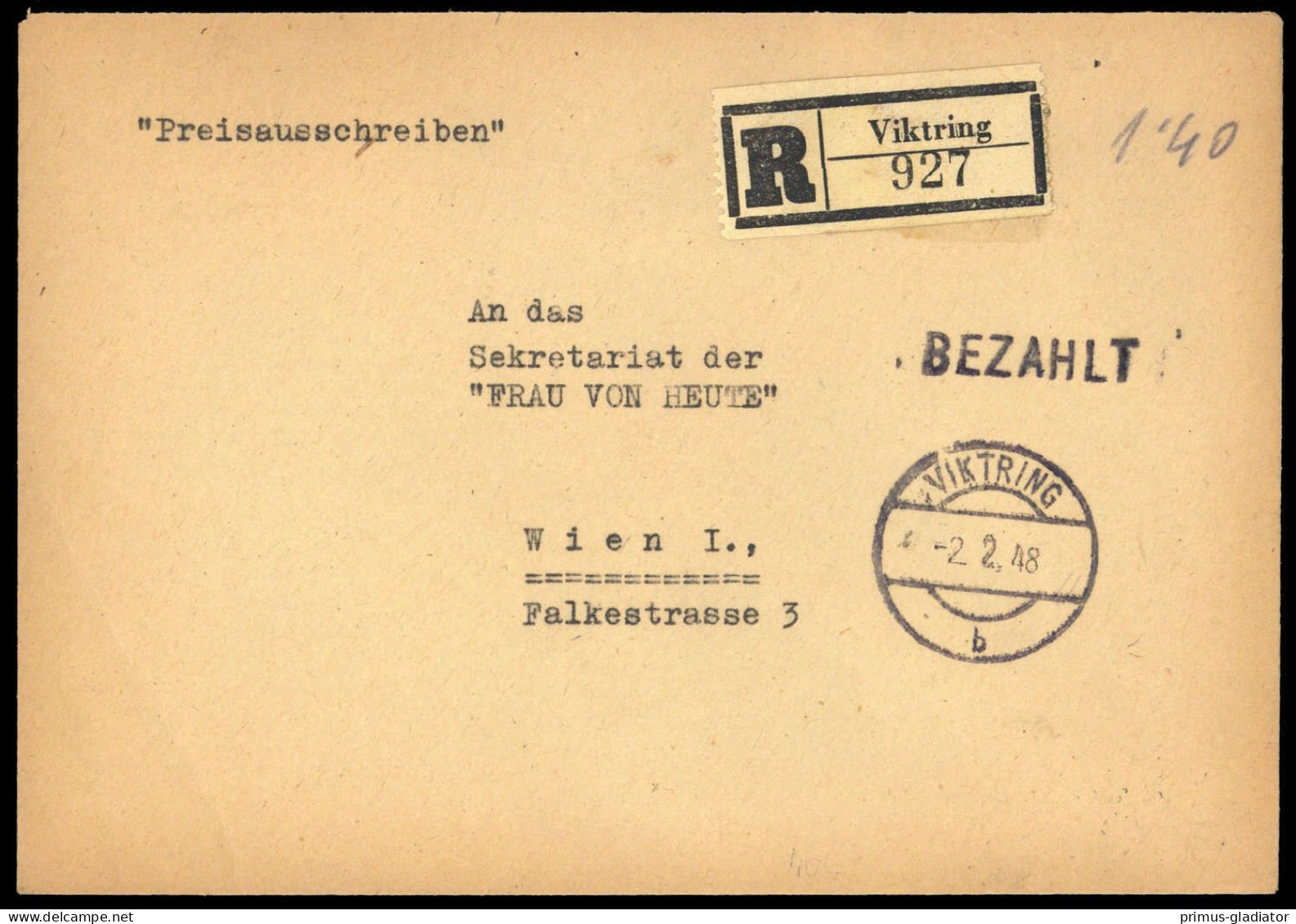 1948, Österreich, Brief - Mechanische Afstempelingen