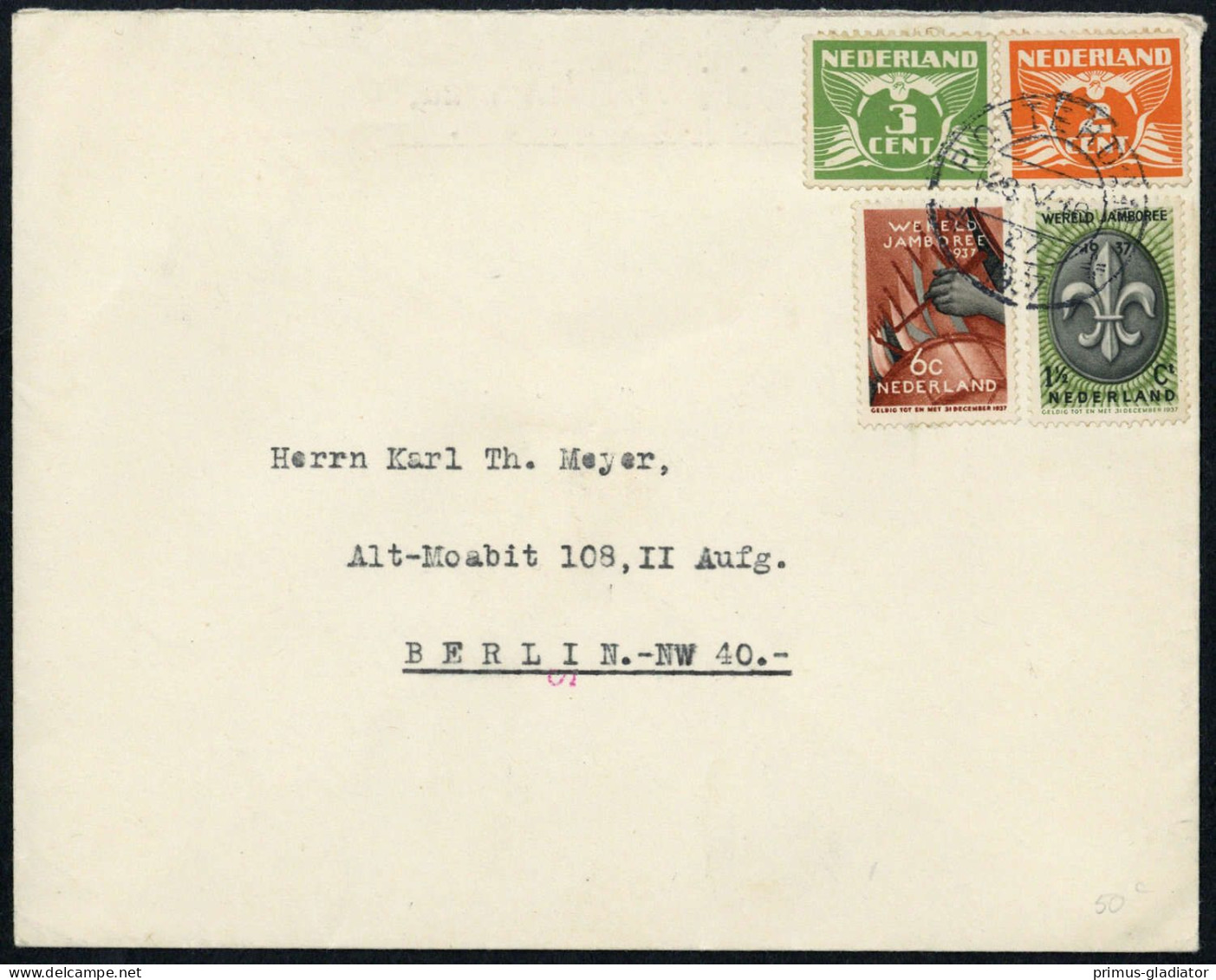 1937, Niederlande, 147 U. A., Brief - Other & Unclassified