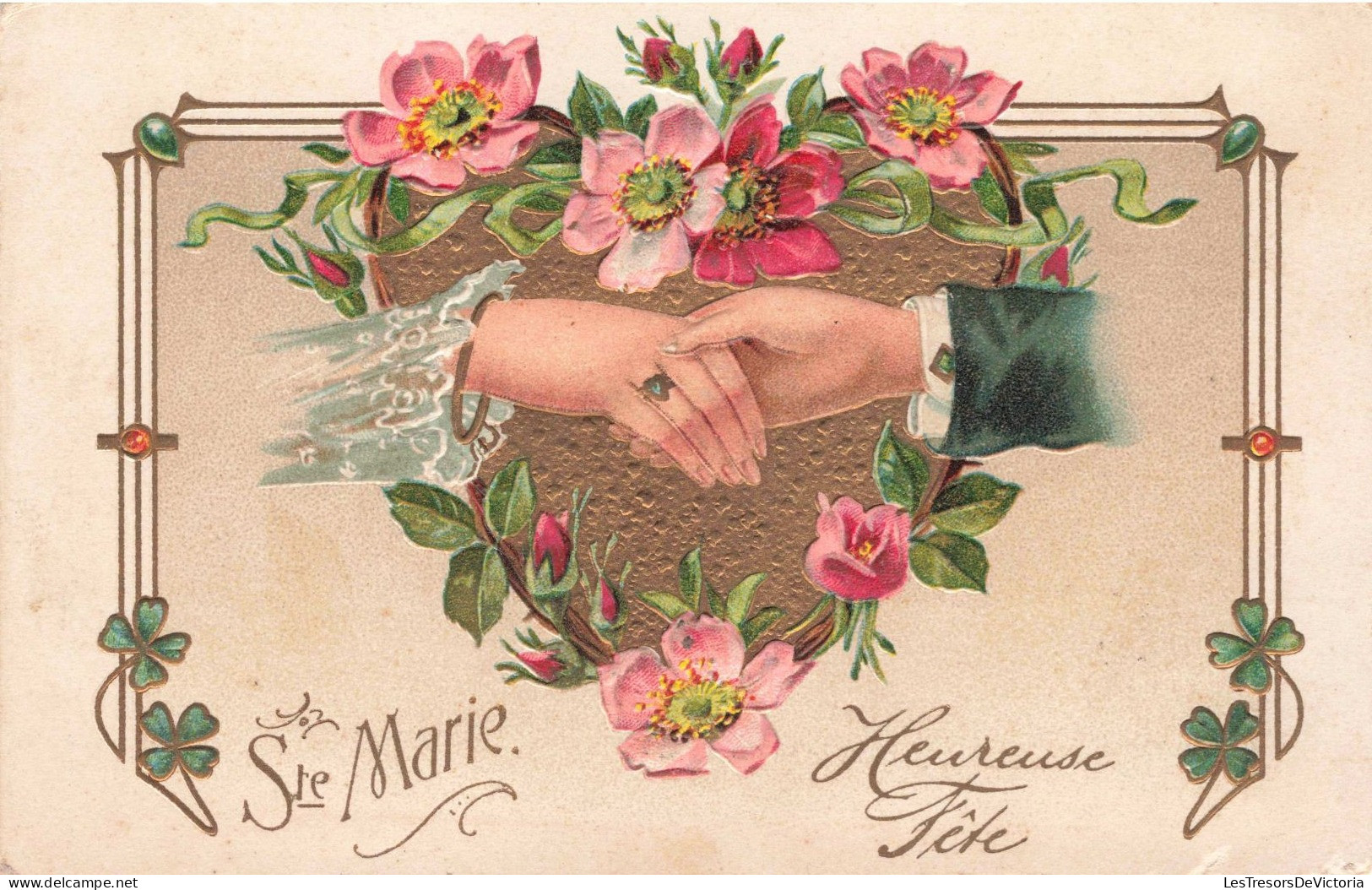 ILLUSTRATION - Mains D'un Couple Marié - Carte Postale Ancienne - Ohne Zuordnung