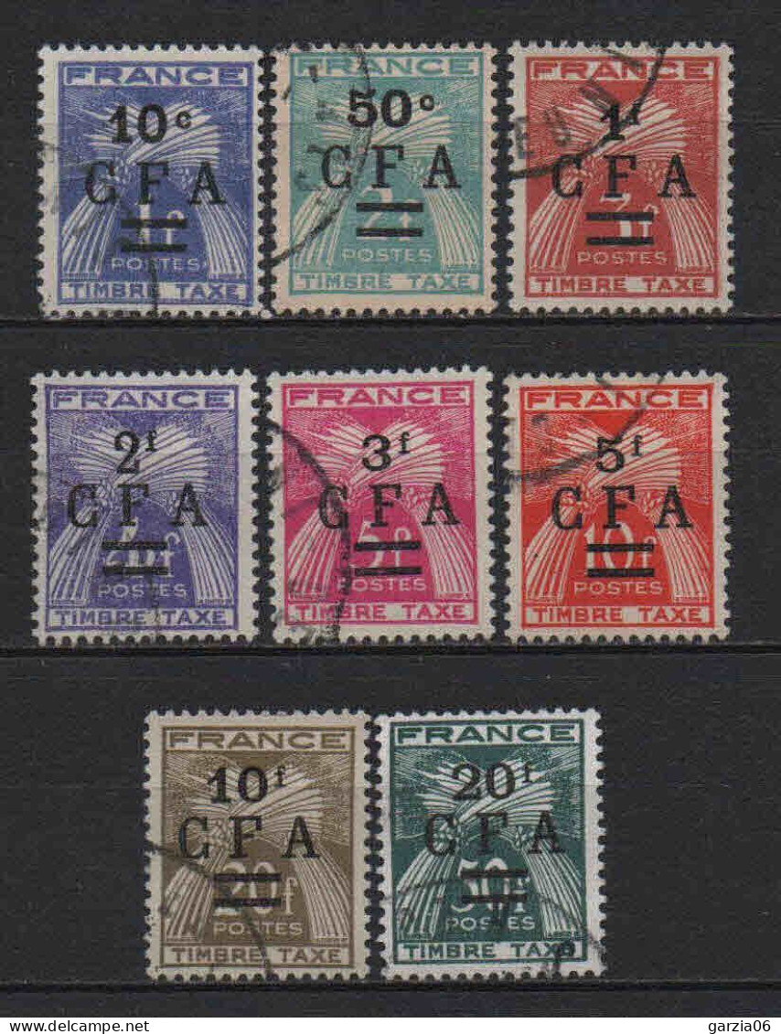 Réunion Cfa - 1949 - DOM TOM - Tb Taxe N°  36 à 43   - Neufs ** - MNH - Timbres-taxe