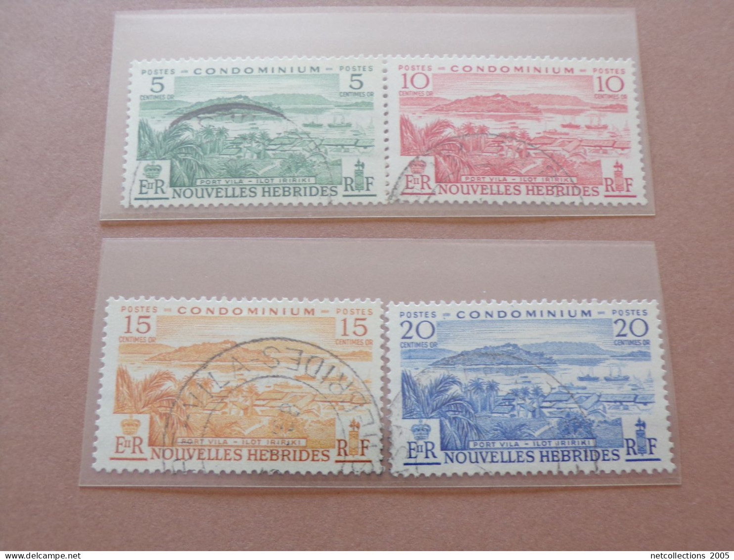 NOUVELLE HEBRIDES 1957 SERIE N° 175/185 - OBLITERE AVEC CHARNIERE (Pochette Roses) - Used Stamps