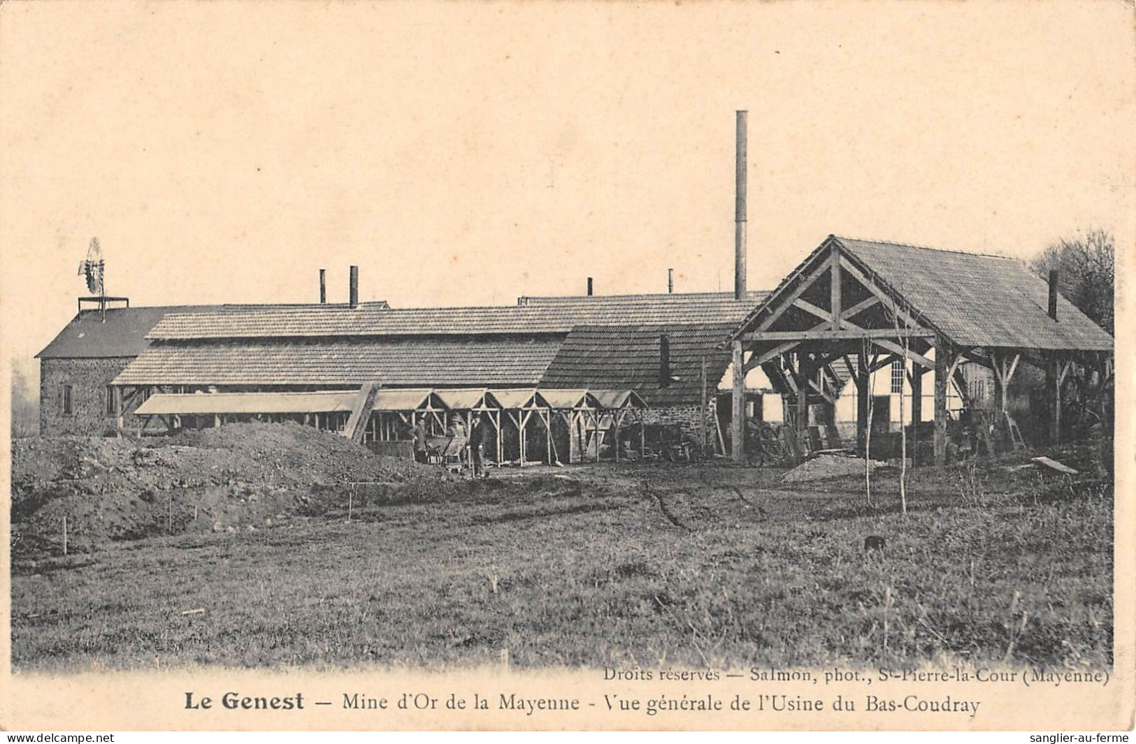 CPA 53 LE GENEST / MINE D'OR DE LA MAYENNE / VUE GENERALE DE L'USINE DU BAS COUDRAY - Sonstige & Ohne Zuordnung