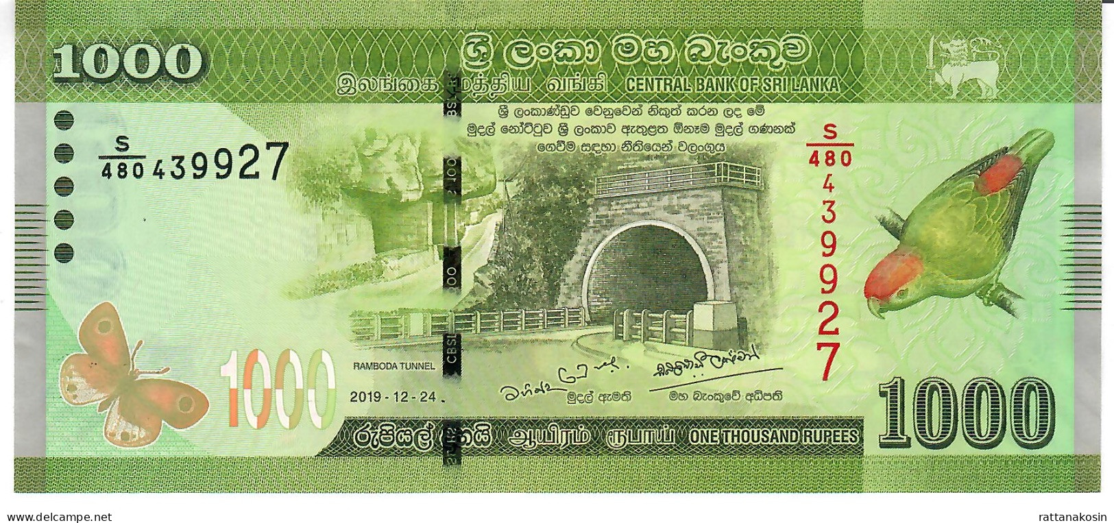 SRI LANKA P127e 1000 RUPEES 24.12.2019 Signature 16 #S/480 UNC. - Sri Lanka