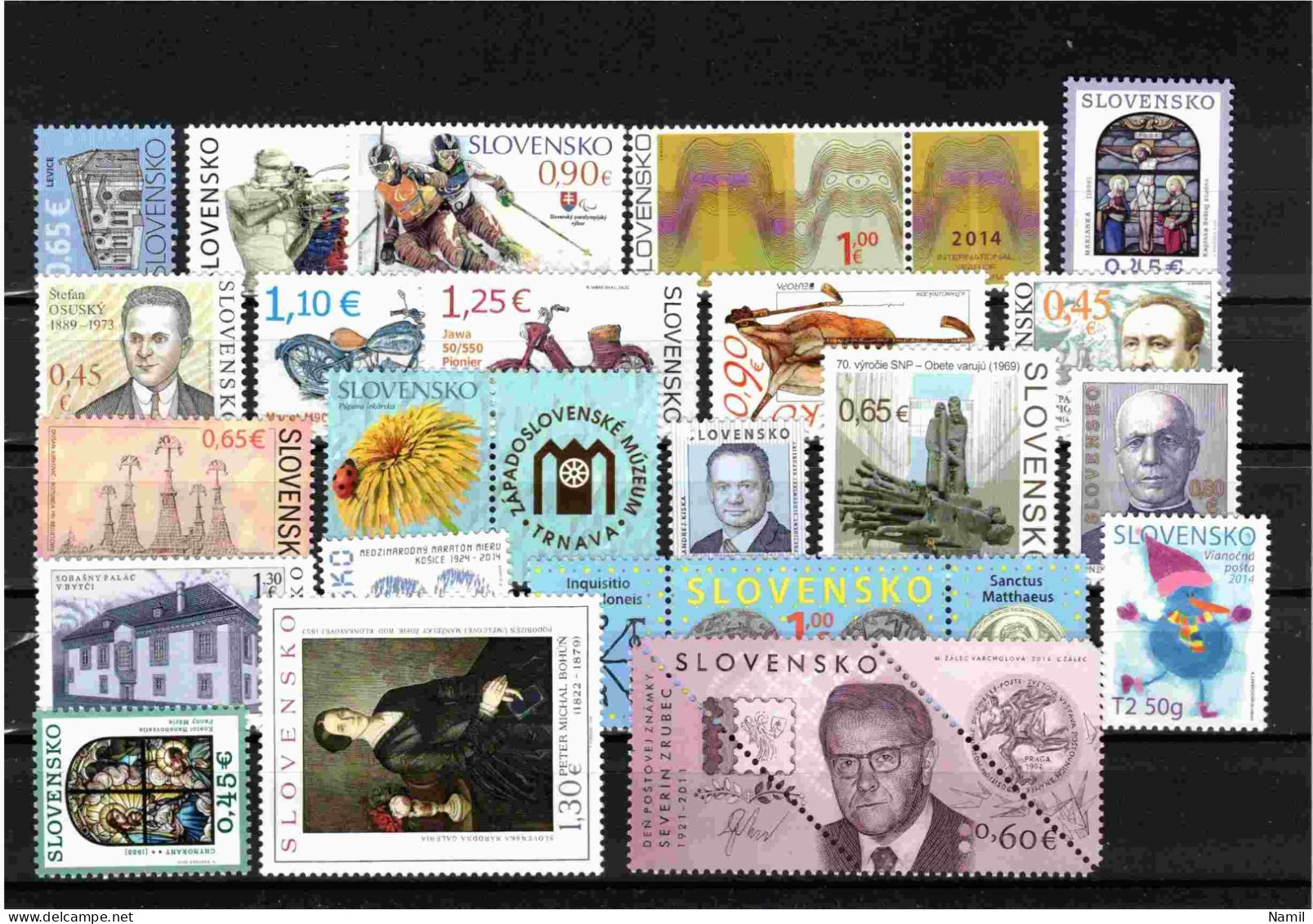 * Slovaquie 2014 Mi 726-753, (MH), L'année Complete, Infime Trace De Charniere, Sans Les Timbres De Carnets - Años Completos