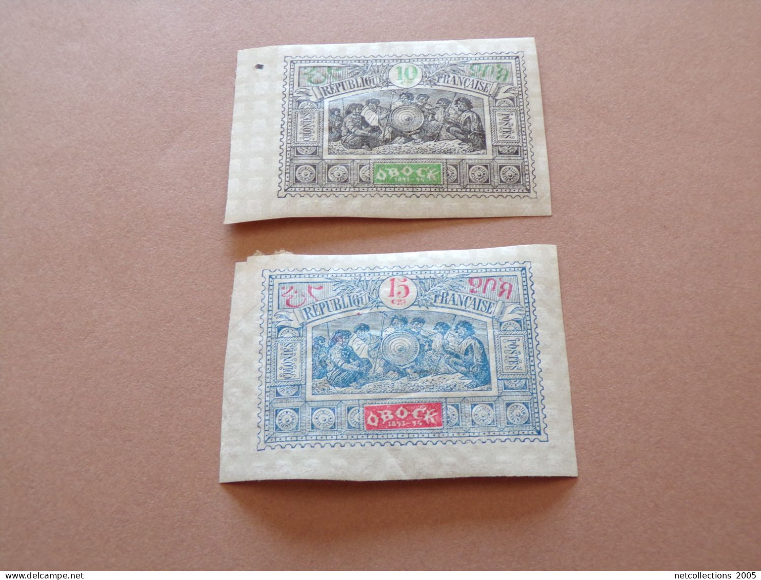 OBOCK 1894 SERIE N°51/52 - OBLITERE AVEC CHARNIERE (Pochette Roses) - Used Stamps