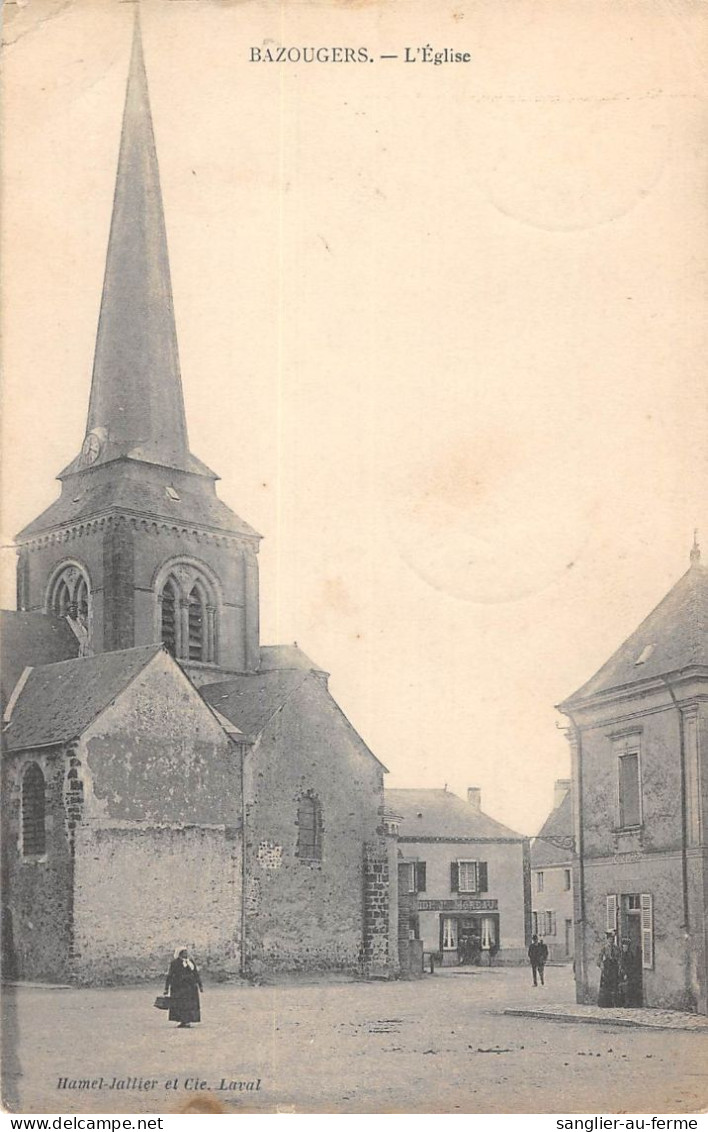 CPA 53 BAZOUGERS / EGLISE - Autres & Non Classés