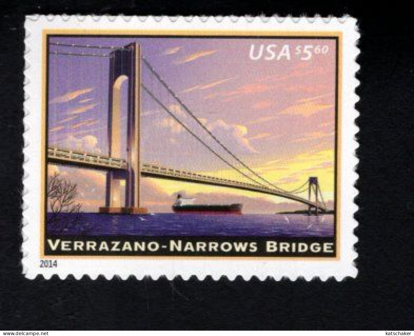 1855240458  2014 SCOTT 4872 (XX) POSTFRIS MINT NEVER HINGED  -  AMERICAN LANDMARKS ISSUE - VERRAZANO-NARROWS BRIDGE - Neufs