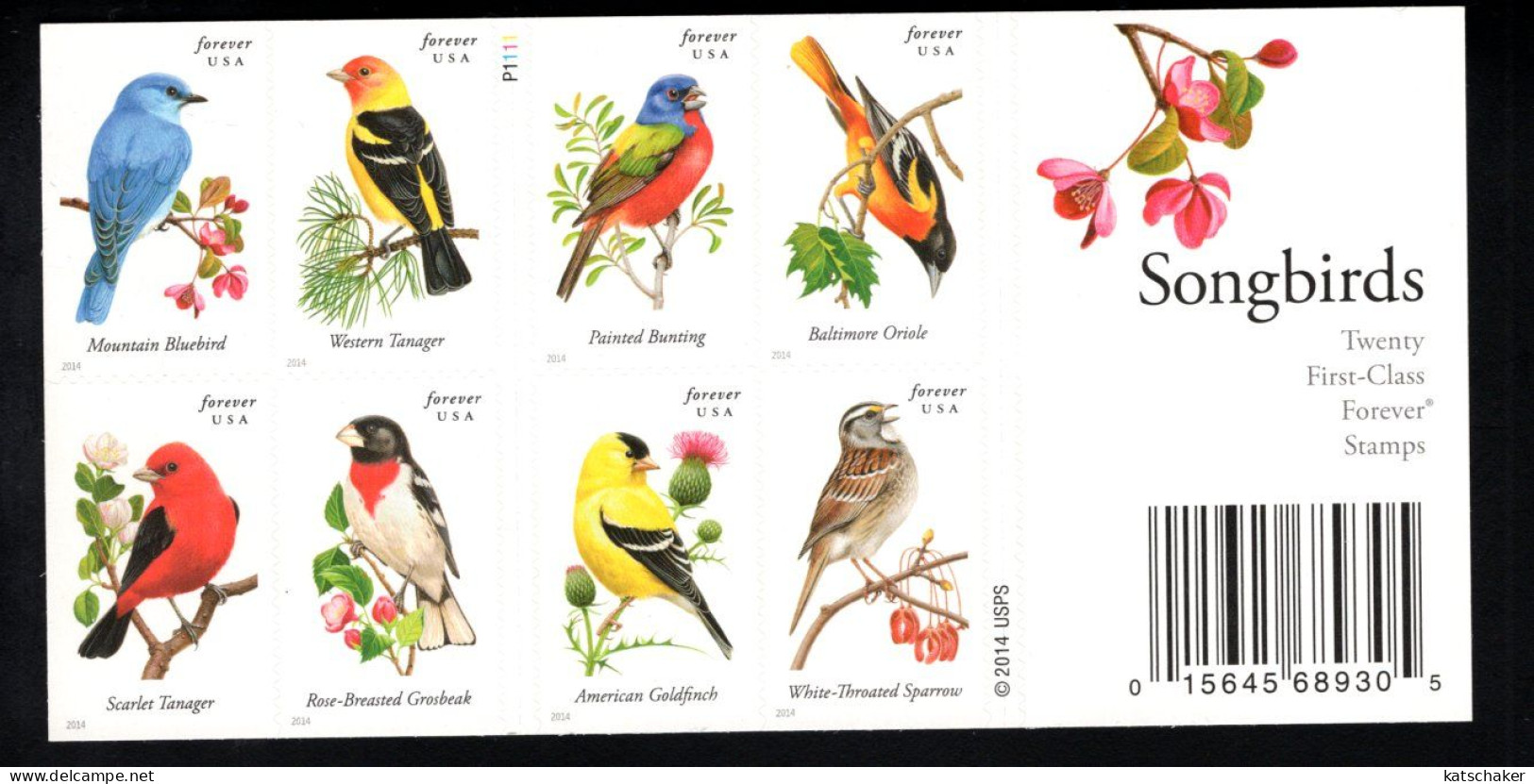 1855242273  2014 SCOTT 4891B (XX) POSTFRIS MINT NEVER HINGED  -  FAUNA - SONGBIRDS COMPLETE BOOKLET - Ungebraucht