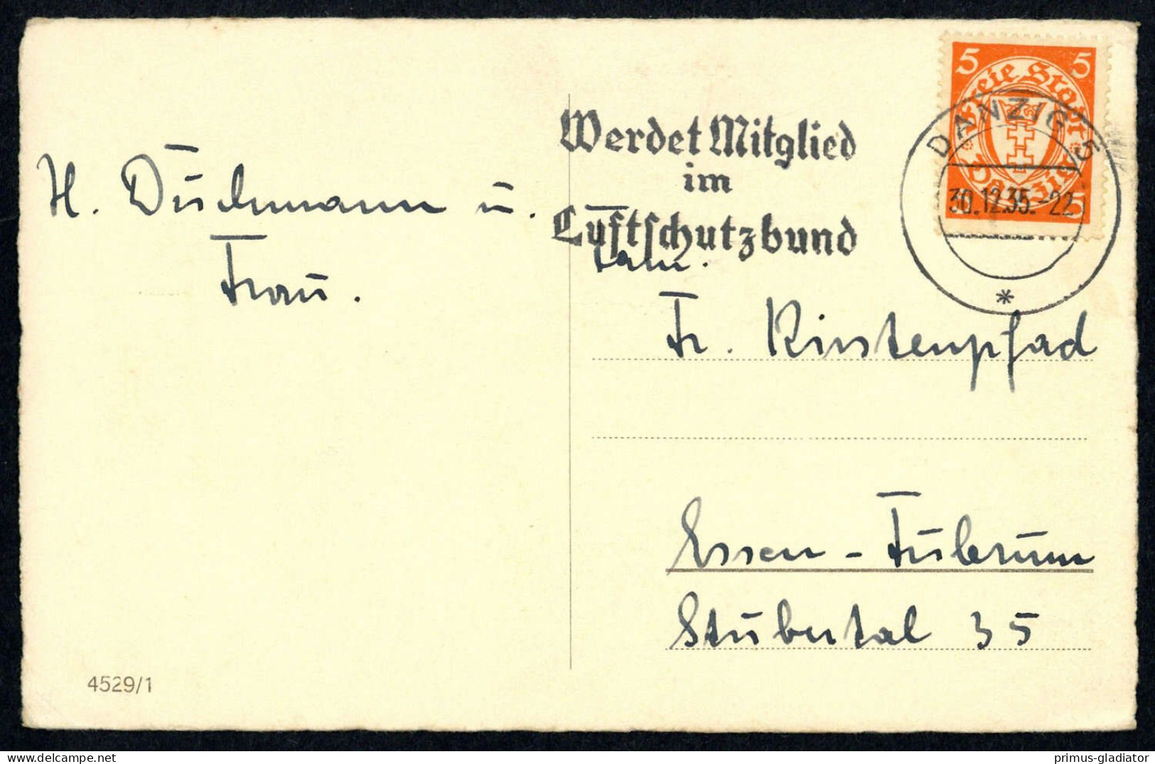 1935, Danzig, 193 B, Brief - Lettres & Documents