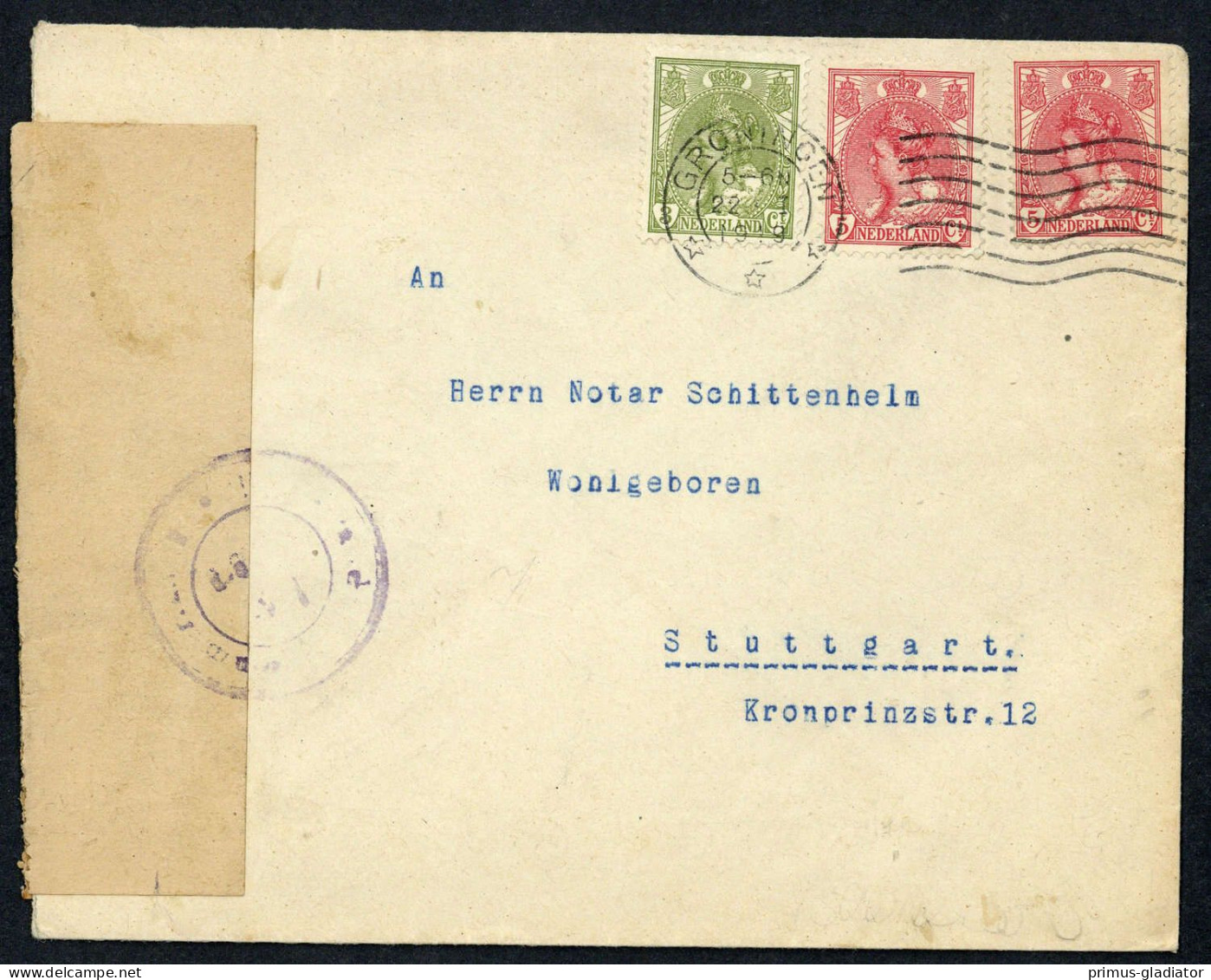 1919, Niederlande, 54 (2), 67, Brief - Autres & Non Classés