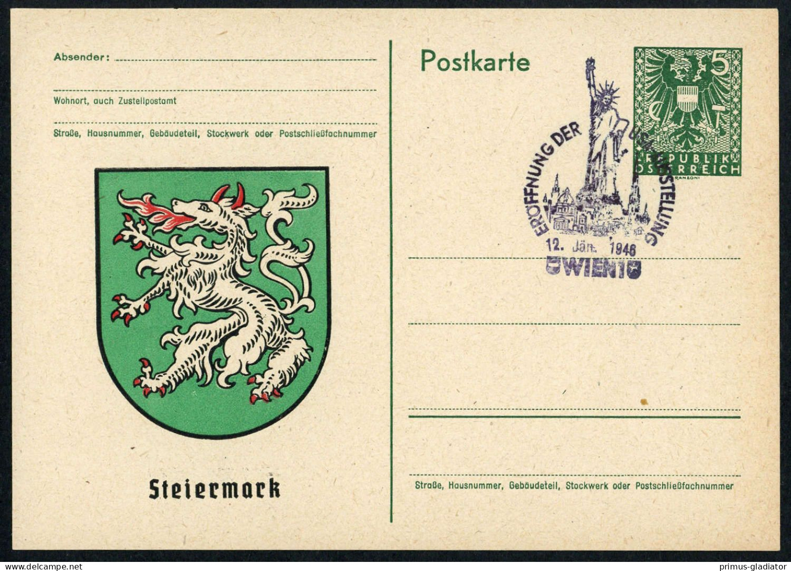 1946, Österreich, PP, Brief - Mechanische Afstempelingen