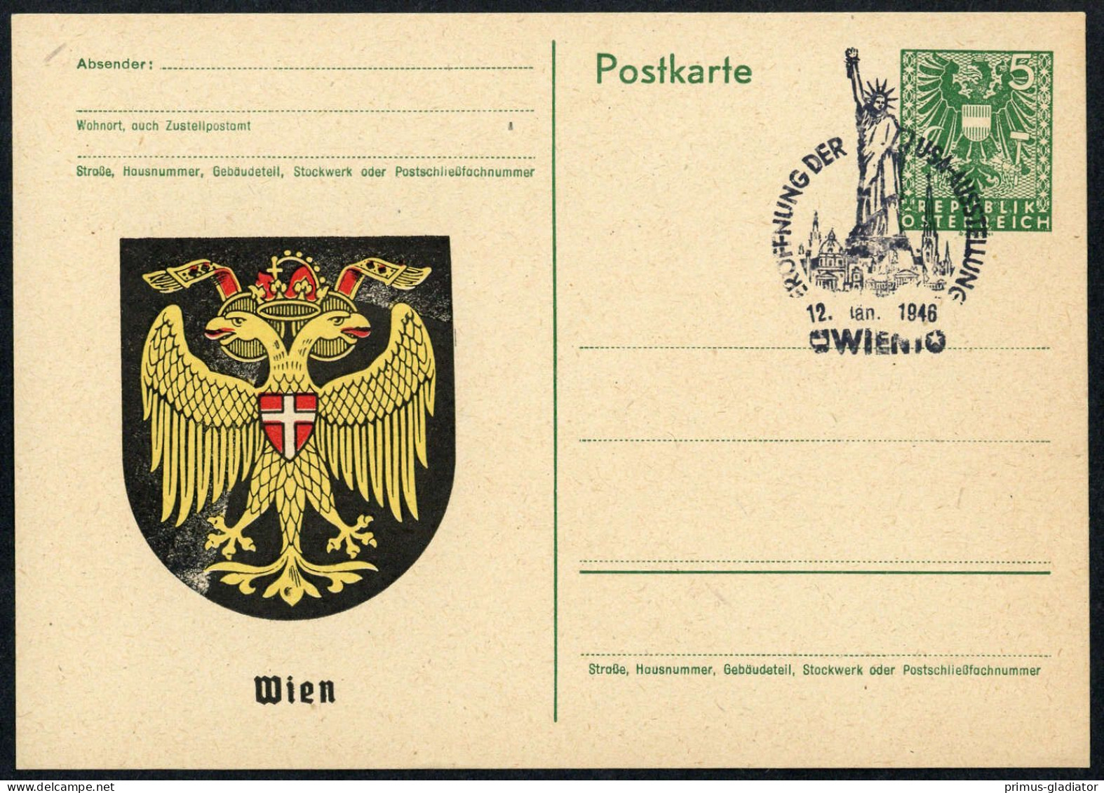 1946, Österreich, PP, Brief - Mechanische Stempel