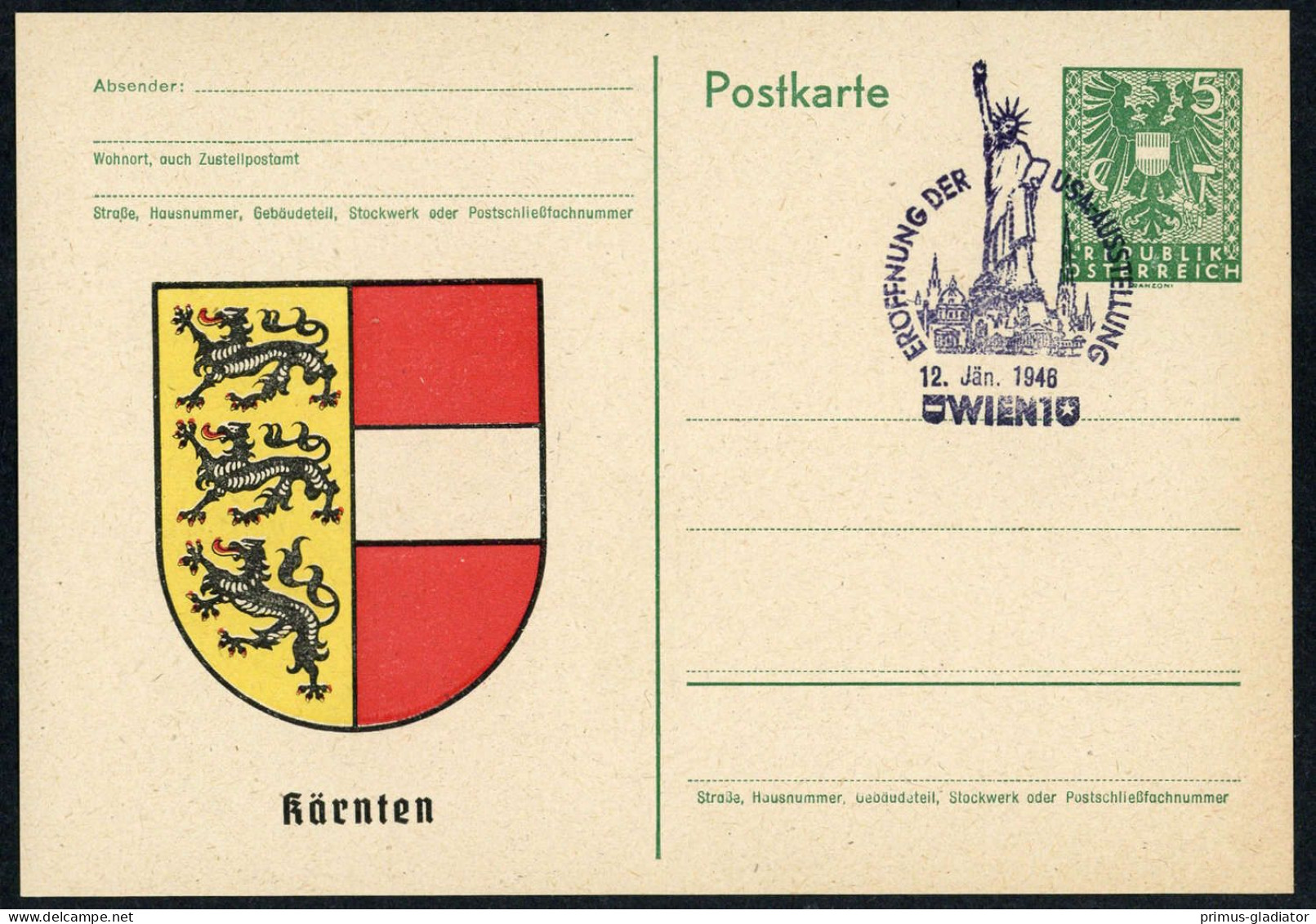 1946, Österreich, PP, Brief - Mechanische Stempel