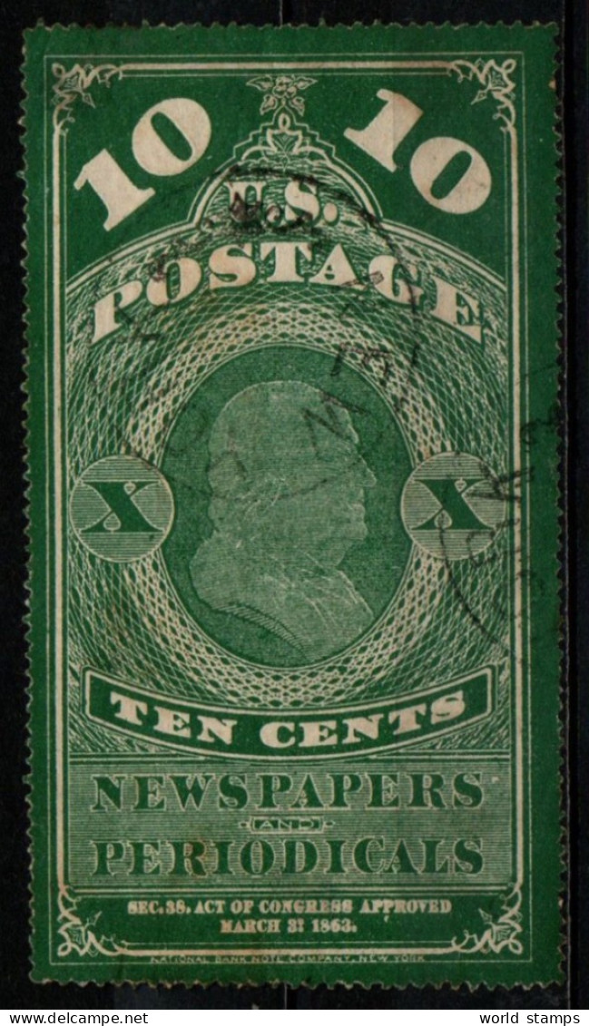 ETATS-UNIS D'AMERIQUE 1865 O AMINCI-THINNED - Journaux & Périodiques