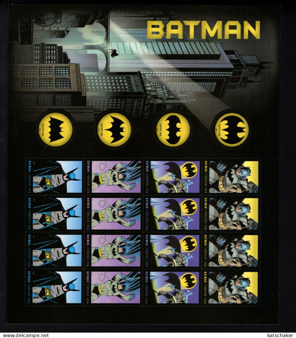 1855252569  2014 SCOTT 4928 4935 (XX) POSTFRIS MINT NEVER HINGED  - PANE BATMAN - Unused Stamps