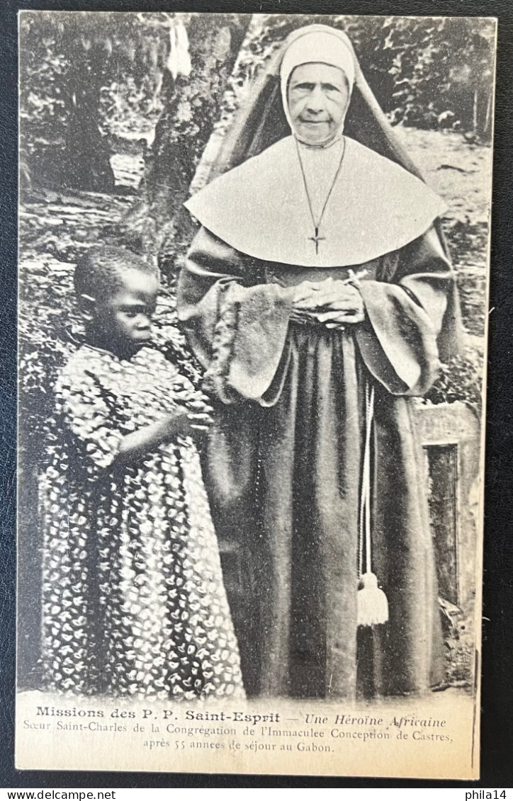 SP CPA GABON / MISSIONS DES PP SAINT ESPRIT / UNE HEROINE AFRICAINE SOEUR SAINT CHARLES DE CASTRES / SANS CORRESPONDANCE - Lettres & Documents