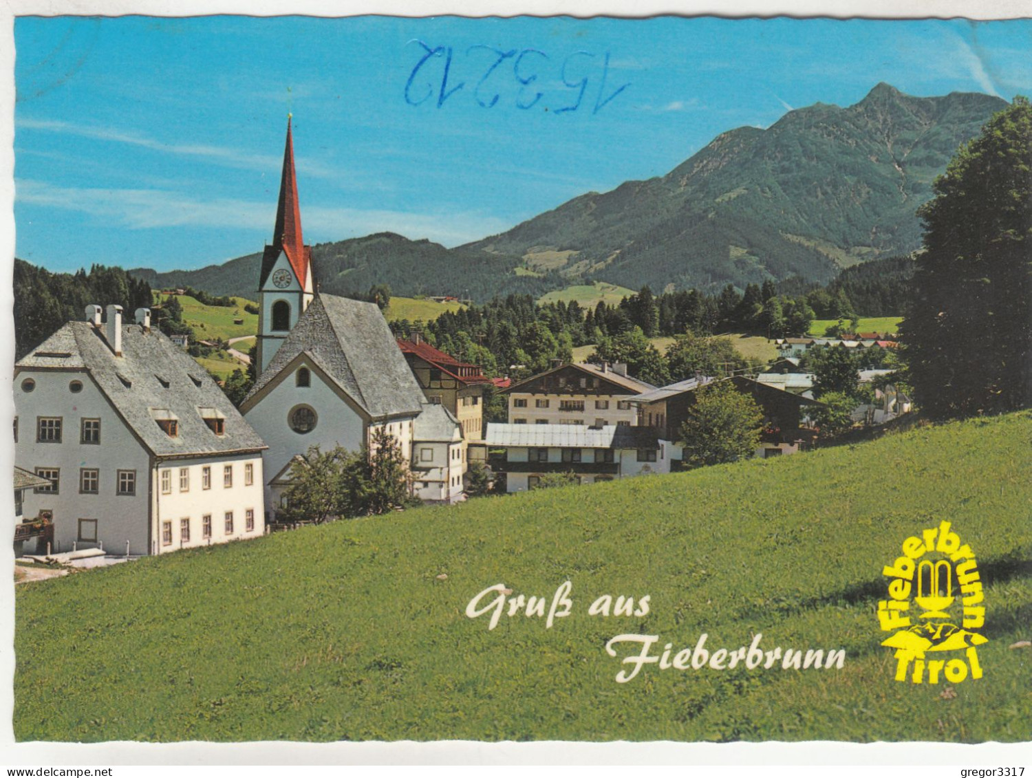 D4223) GRUSS Aus FIEBERBRUNN - Kirche Häuser Wiese - Fieberbrunn