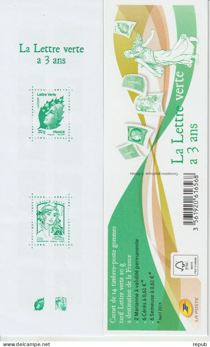 France 2014 Carnet à Composition Variable 1521 Complet Neuf ** MNH - Gedenkmarken