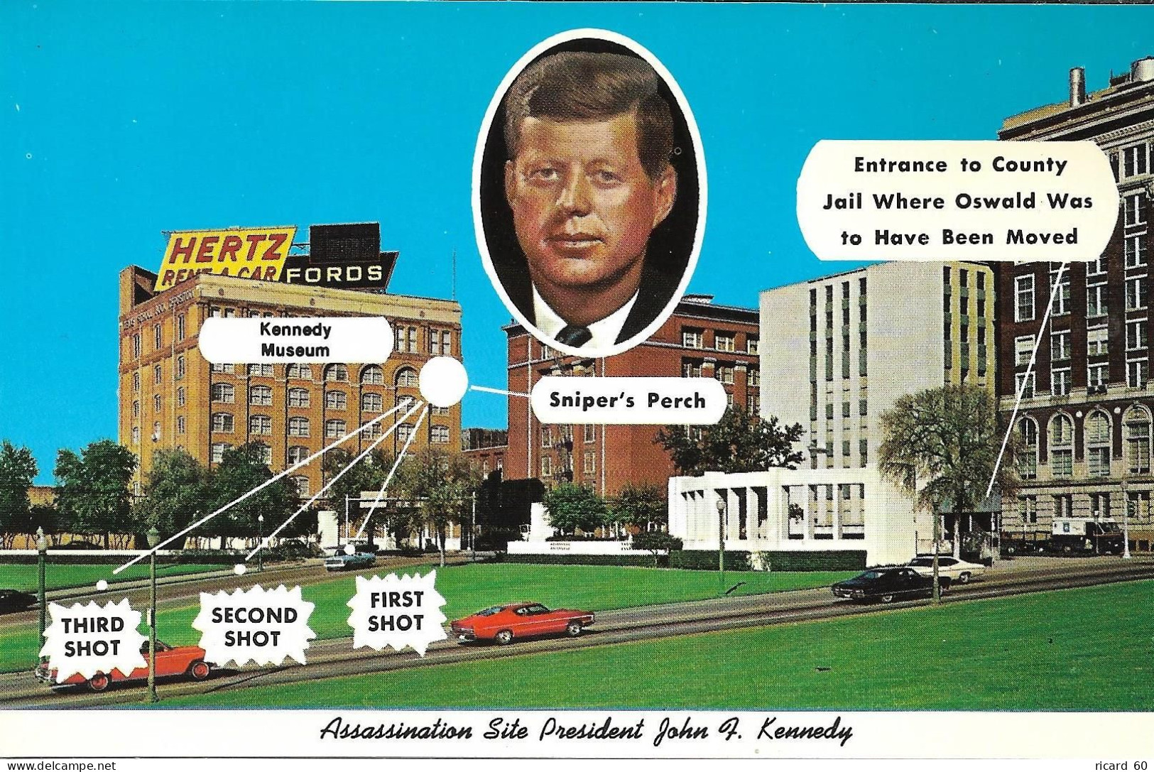 Cp Dallas, Site De L'assassinat Du Président Kennedy, Reconstitution Des Faits - Dallas