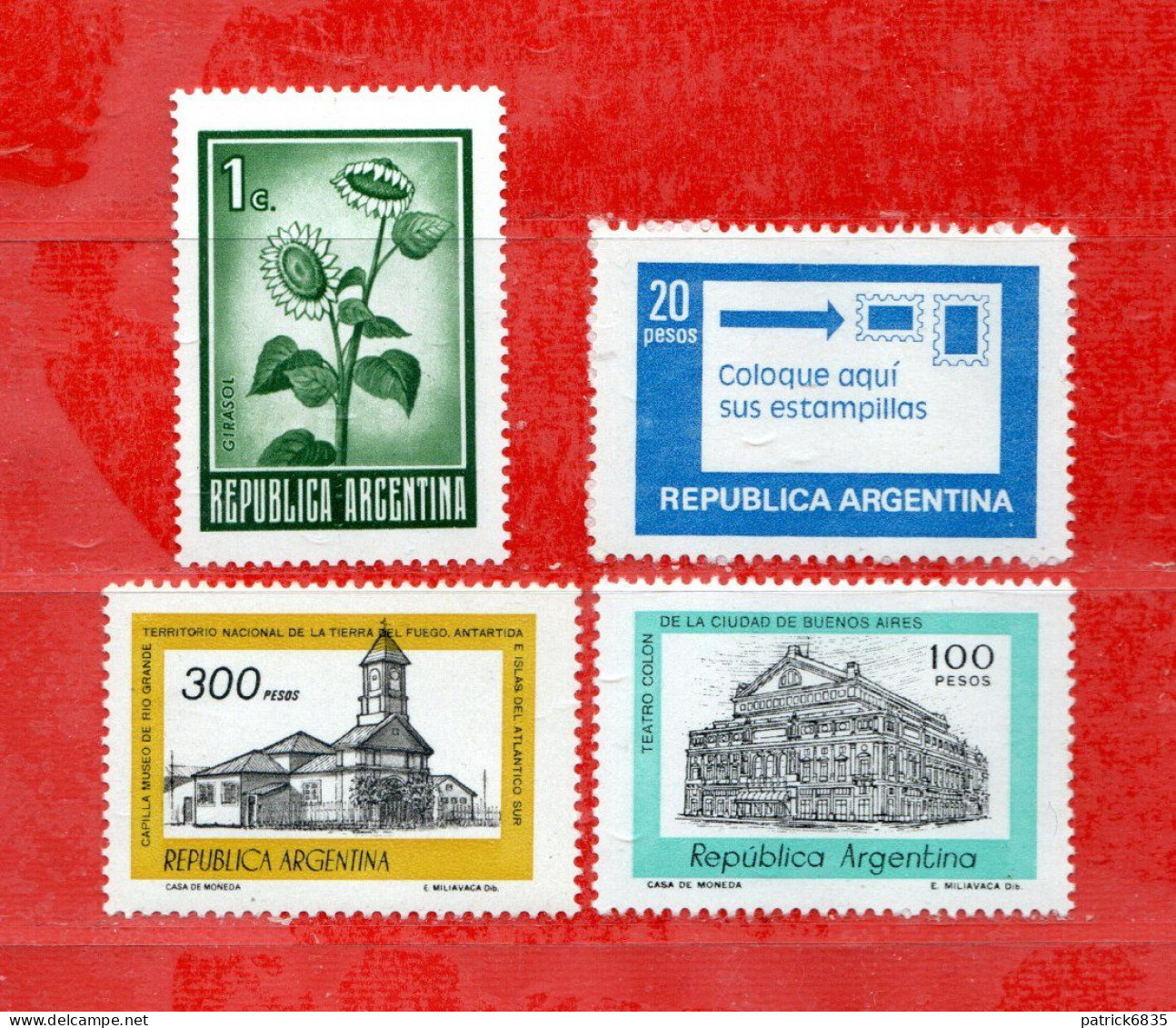 (Mn1)  Argentina - ** 1971 à 1981 -  Yvert. 883-1134-1144-1244.   MNH. - Neufs